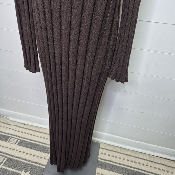 Free People Beach Wanda Brown Sweater Dress Size L - Picture 4 of 11